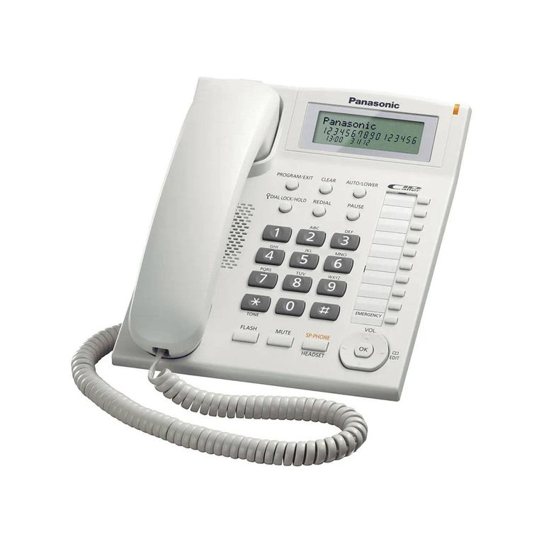 TELÉFONO FIJO ALÁMBRICO BLANCO KX-TS880LXW