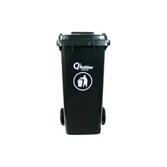 QRUBBER - Tacho de plástico (HDPE) 120 litros gris