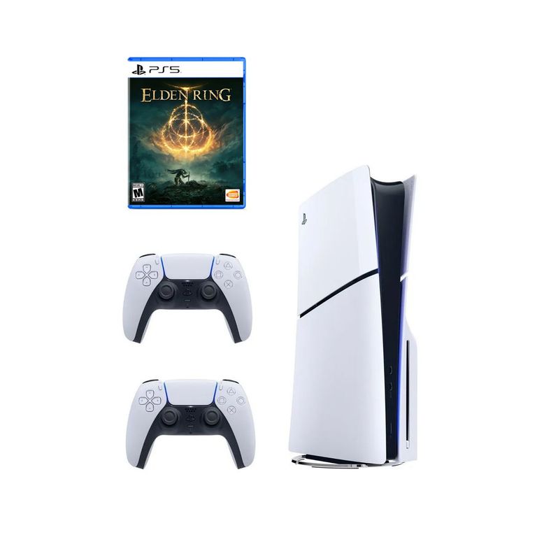 Consola Playstation 5 Slim Lectora de Discos+ Elden Ring+ Mando Blanco