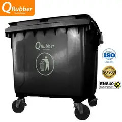 QRUBBER - Contenedor de plástico 660 litros gris - Perú