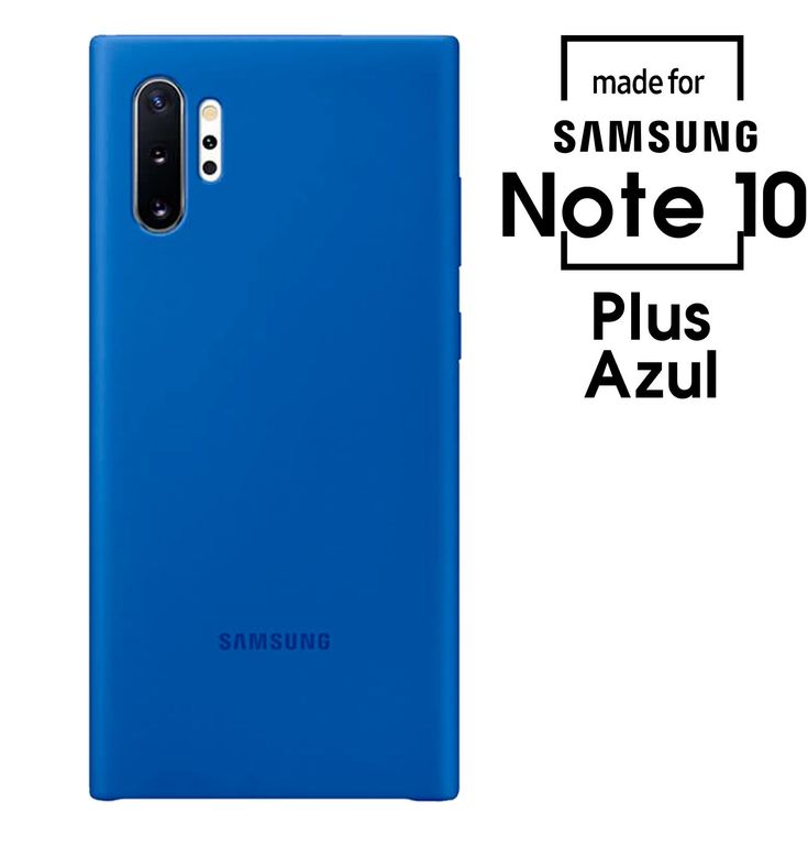 Silicone Case Para Note 10 Plus Azul