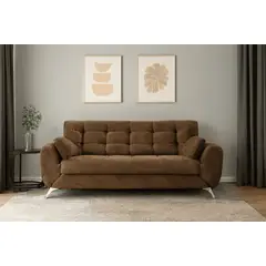 GENERICO - Sofá 3 Cuerpos Colima - Marrón