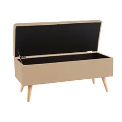 HOME PREMIUM - Banqueta Baul Tinny Beige