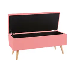 HOME PREMIUM - Banqueta Baul Tinny Rosado