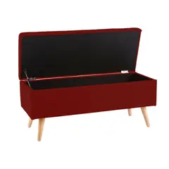 HOME PREMIUM - Banqueta Baul Tinny Guinda