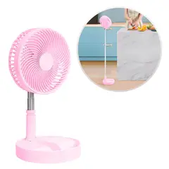 BUYPAL - Ventilador Plegable Inalámbrico Recargable Rosado
