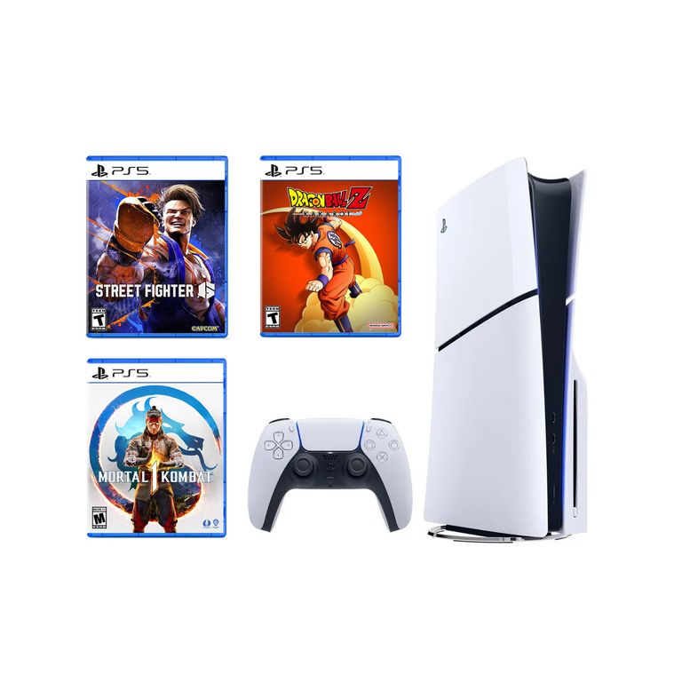 Consola Ps5 Slim Lectora + MK 1 +Street Fighter 6 +Dragon Ba