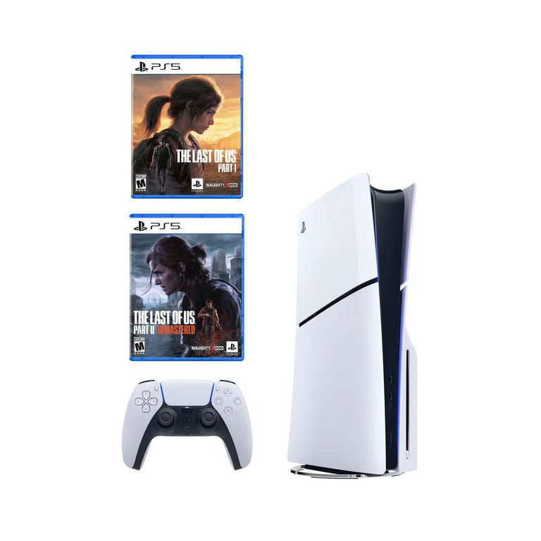 Consola Ps5 Slim Lectora de Discos+ The Last of Us 1 +The Last of Us 2