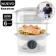 TAURUS - Vaporera de Alimentos SALUTECOOK Blanco