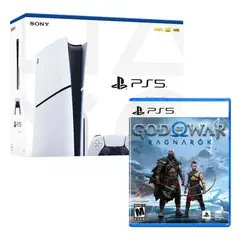 SONY - Consola Playstation 5 Slim Con Lector De Discos + God Of War Ragnarok