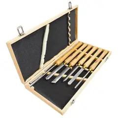 UYUSTOOLS - Formón Gubias para tornear tallar madera 6 piezas acero HSS