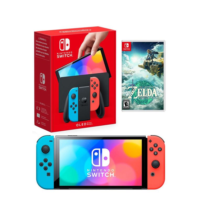 Consola Switch Oled Neon + Tears of the Kingdom