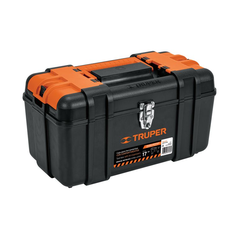Caja pherramienta 17 con compartimentos broches metálicos