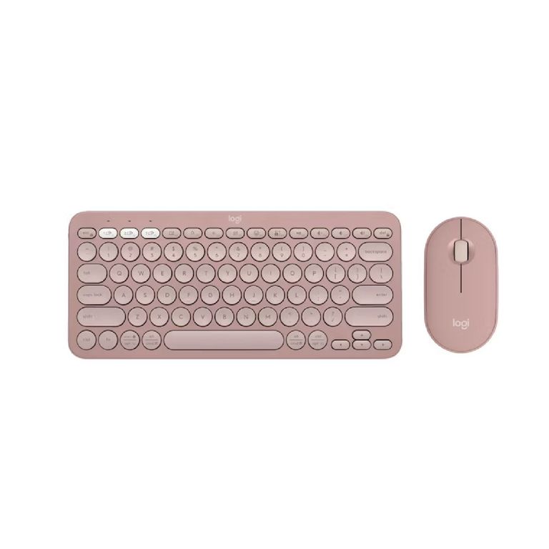 Teclado y Mouse K380s Mouse M350s Bt Inalámbrico Rosado