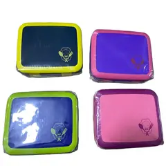 OTTOWARE - Lonchera con Compartimientos Fucsia con Bordes Lila