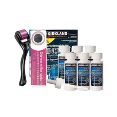 KIRKLAND - Minoxidil Caja de 6 frascos + Dermarroller gratis