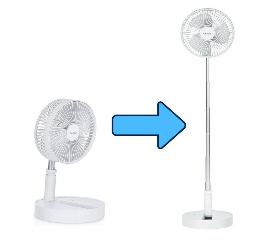 Ventilador Inalambrico 2 en 1 Cafini Pie y Mesa Batería 8000 mAh