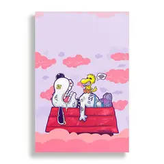 KUSTOMIT - Cuadro Decorativo Aluminio 20x30 - Snopy