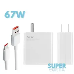 GENERICO - Cargador Compatible con Xiaomi 67W Carga Rápida 67W Cable Tipo C