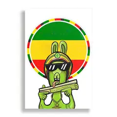 KUSTOMIT - Cuadro Decorativo Aluminio 20x30 - Llama Verde