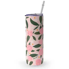 KUSTOMIT - Vaso Tomatodo Tumbler Mug Acero 750ml - Tulipanes