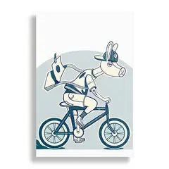 KUSTOMIT - Cuadro Decorativo Aluminio 20x30 - Llama Ciclista