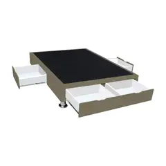 BARAKA HOME - Base de Cama Villach 1.5 Plz - Beige Oscuro