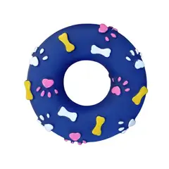 GENERICO - Juguete de goma para mascotas perro dona azul