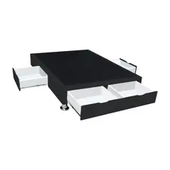BARAKA HOME - Base de Cama Villach 1.5 Plz - Negro