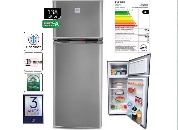 Refrigerador Frost Top Mount 138 Litros Silver
