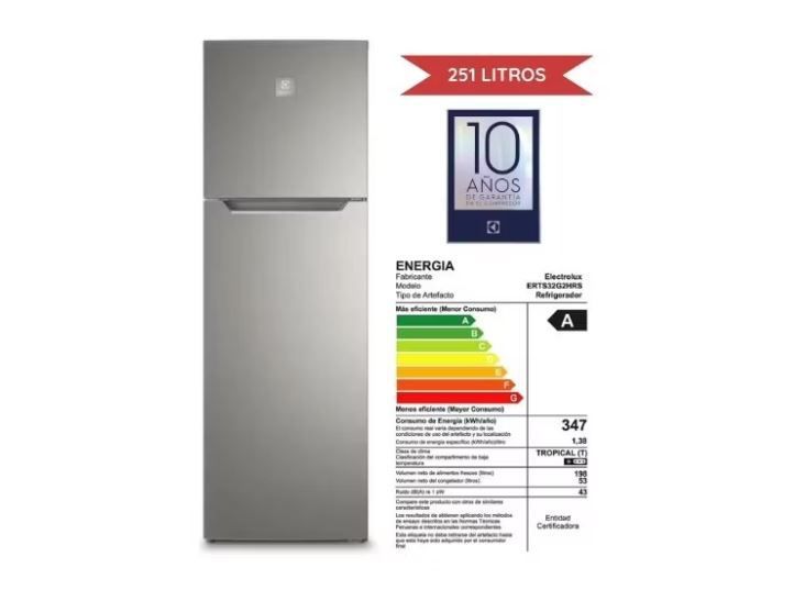 Refrigerador No Frost Top Mount 251 Litros Silver