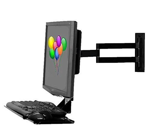 MONTECH-Rack Giratorio Para Monitor 13-27 Pulg y Soporte para Teclado