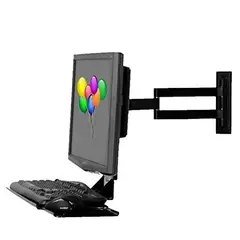 GENERICO - MONTECH-Rack Giratorio Para Monitor 13-27 Pulg y Soporte para Teclado