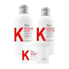 Baor Professional - Tripack Keratin Care Shampoo Acondicionador Mascarilla - Baor K