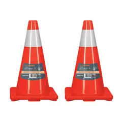 TRUPER - Cono reflectivo de seguridad precaución de 45 cm 2 unidades