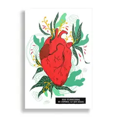 KUSTOMIT - Cuadro Decorativo Aluminio 20x30 - Corazon que florece