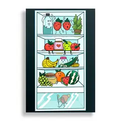 KUSTOMIT - Cuadro Decorativo Aluminio 20x30 - Refri