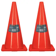 TRUPER - Cono de seguridad precaución de 70 cm 2 unidades PVC