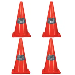 TRUPER - Cono de seguridad precaución de 70 cm 4 unidades PVC