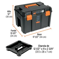 TRUPER - Caja de herramientas profunda de 17x12