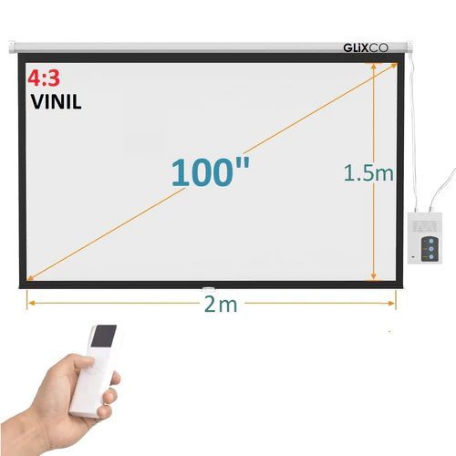 MONTECH-Ecran Eléctrico 100 Pulg (4:3) 2x1.5 m / Vinil