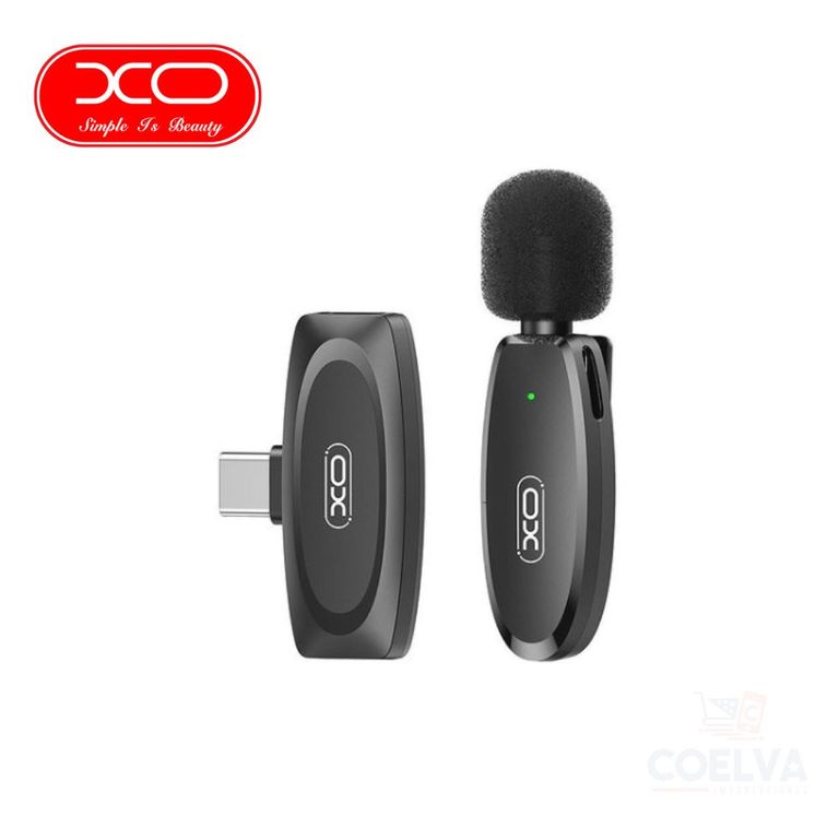 Micrófono de Cuello XO-MKF08A Inalámbrico de Celular Tipo C - Negro