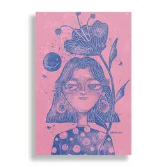 KUSTOMIT - Cuadro Decorativo Aluminio 20x30 - Flor happy