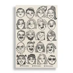 KUSTOMIT - Cuadro Decorativo Aluminio 20x30 - Caras