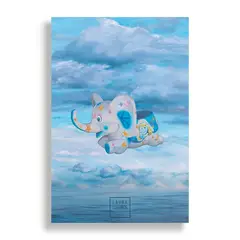 KUSTOMIT - Cuadro Decorativo Aluminio 20x30 - Elefantes sobre el Marañón