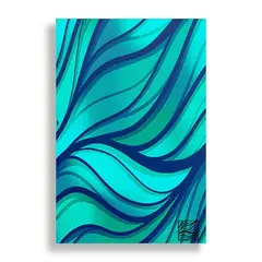 KUSTOMIT - Cuadro Decorativo Aluminio 20x30 - Textura Mar