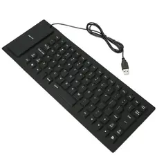 GENERICO - TECLADO BLUETOOTH FLEXIBLE SILICONA IMPERMEABLE USB PC ANDROID IOS