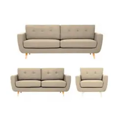 ALTO HOGAR - Juego de Sala 3 2 1 Alyz Beige