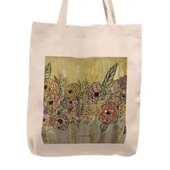 KUSTOMIT - Bolso Tela Tote Bag Cartera Playa - Jardin Dorado