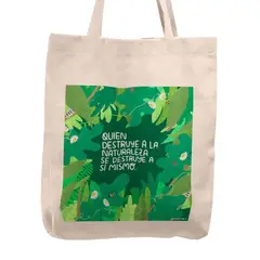 KUSTOMIT - Bolso Tela Tote Bag Cartera Playa - Naturaleza